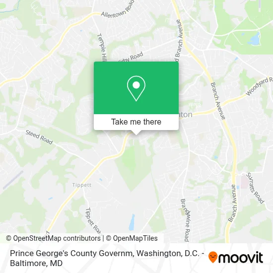 Prince George's County Governm map