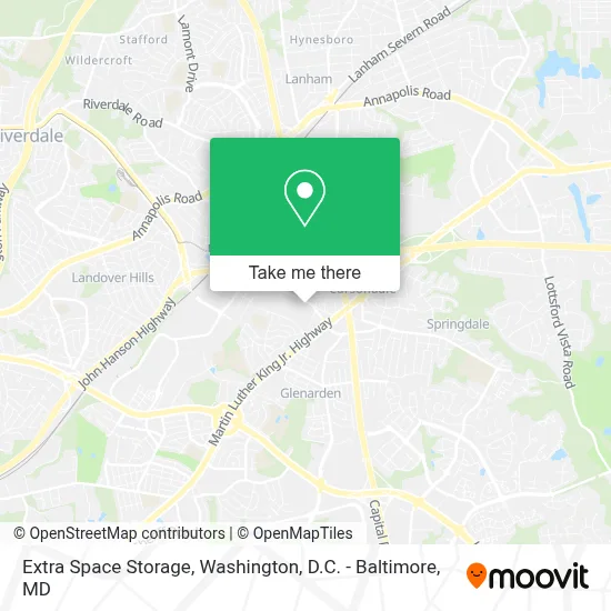 Extra Space Storage map