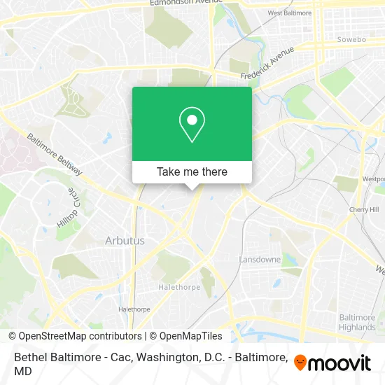 Bethel Baltimore - Cac map