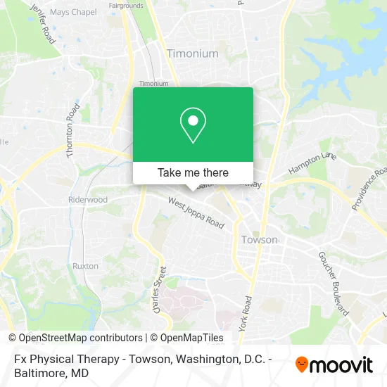 Fx Physical Therapy - Towson map