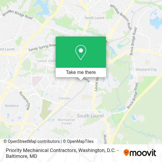 Priority Mechanical Contractors map