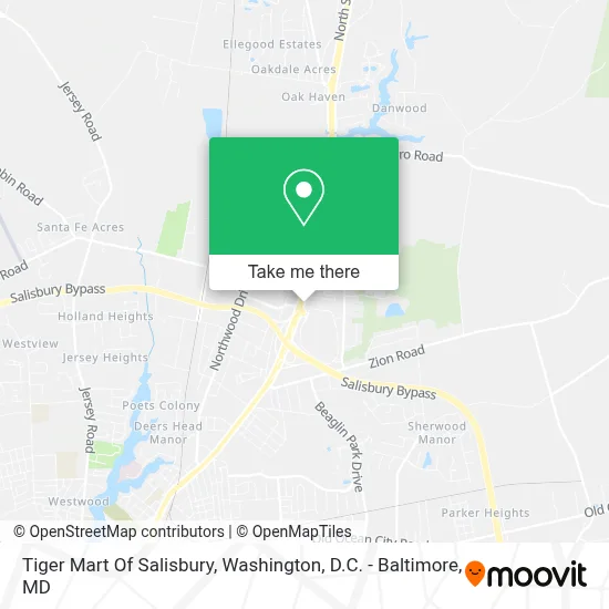 Tiger Mart Of Salisbury map