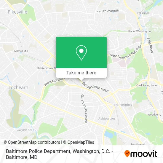 Baltimore Police Department map