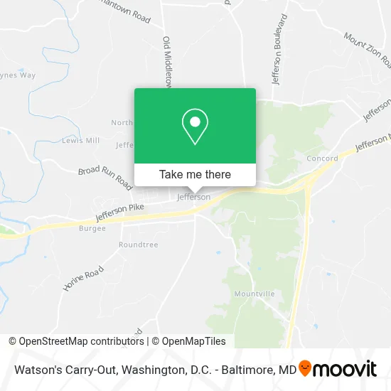 Watson's Carry-Out map