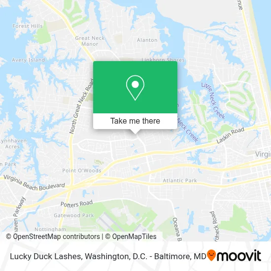 Lucky Duck Lashes map