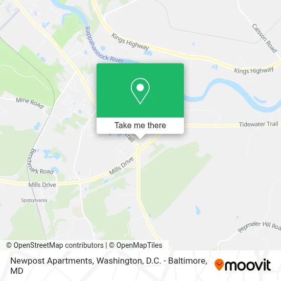 Newpost Apartments map