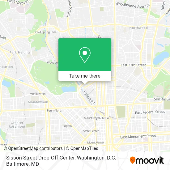 Sisson Street Drop-Off Center map