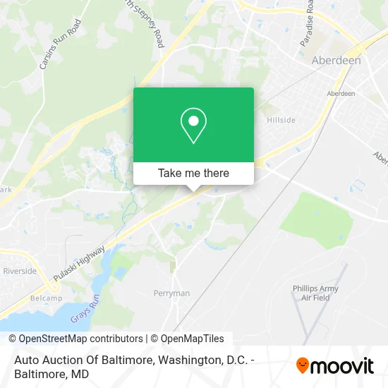 Auto Auction Of Baltimore map