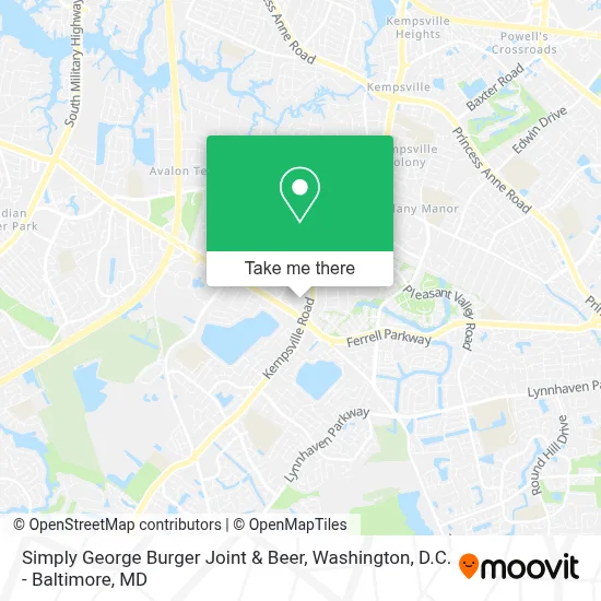 Simply George Burger Joint & Beer map