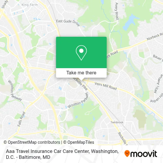 Aaa Travel Insurance Car Care Center map