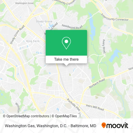 Washington Gas map