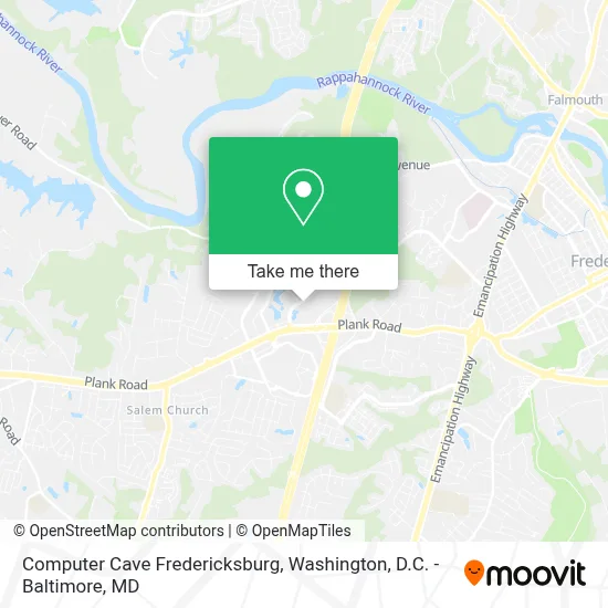 Computer Cave Fredericksburg map