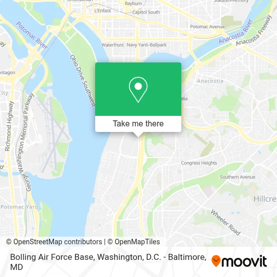 Bolling Air Force Base map