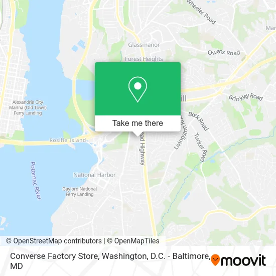 Converse Factory Store map