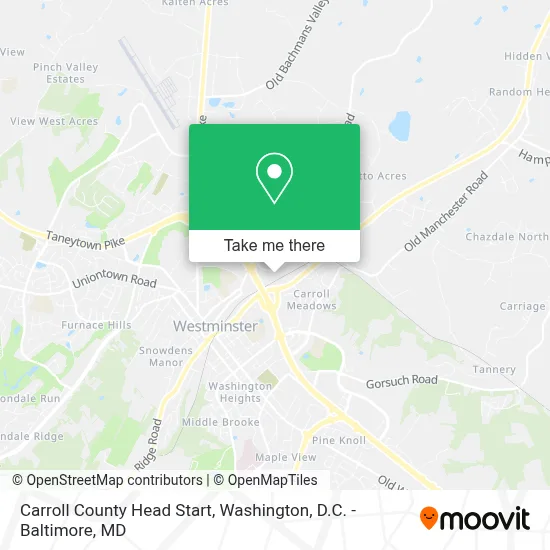 Carroll County Head Start map