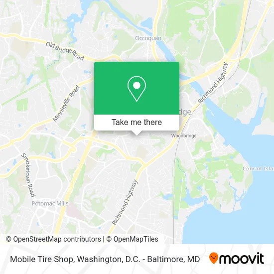 Mobile Tire Shop map