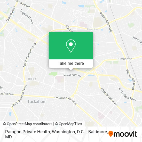 Paragon Private Health map