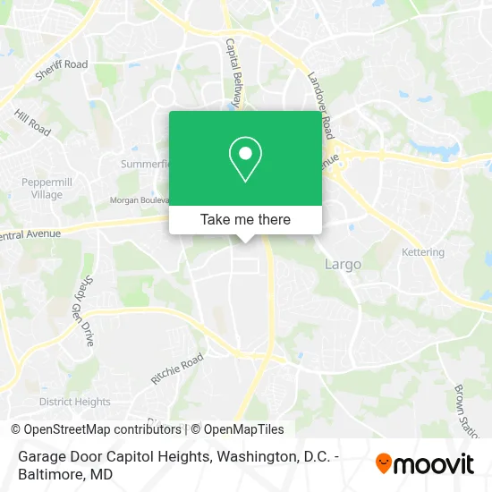 Garage Door Capitol Heights map