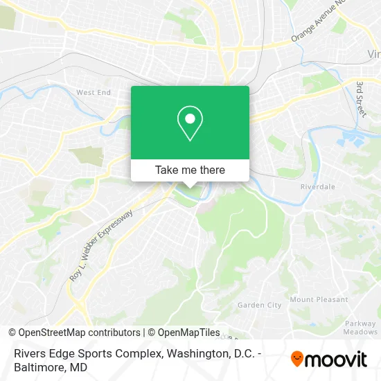 Rivers Edge Sports Complex map