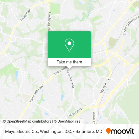 Mays Electric Co. map