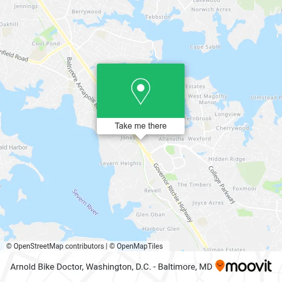 Arnold Bike Doctor map