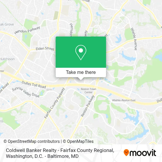 Coldwell Banker Realty - Fairfax County Regional map