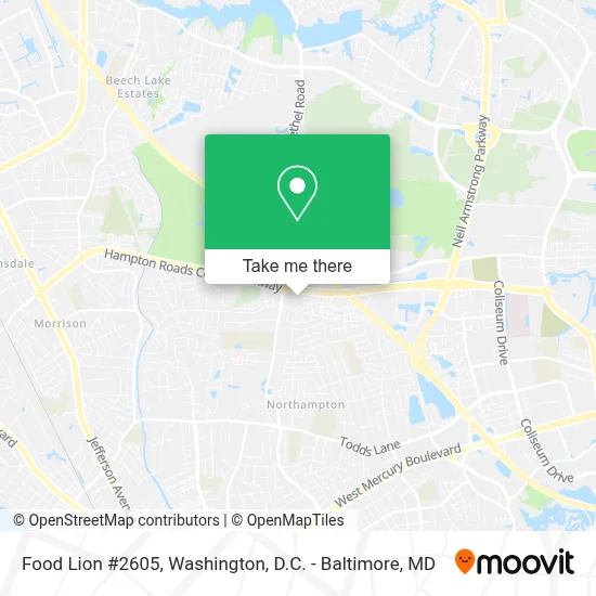 Food Lion #2605 map