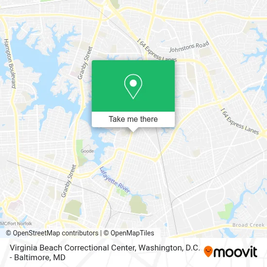Virginia Beach Correctional Center map