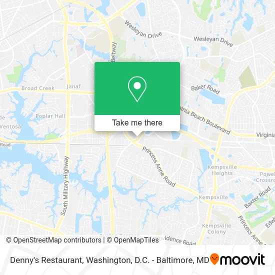 Denny's Restaurant map