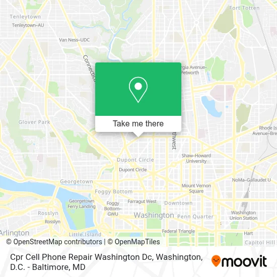 Cpr Cell Phone Repair Washington Dc map