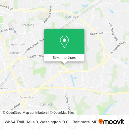 Wb&A Trail - Mile 0 map