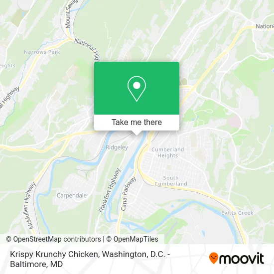 Krispy Krunchy Chicken map