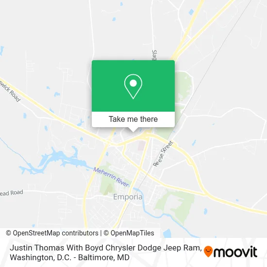 Justin Thomas With Boyd Chrysler Dodge Jeep Ram map