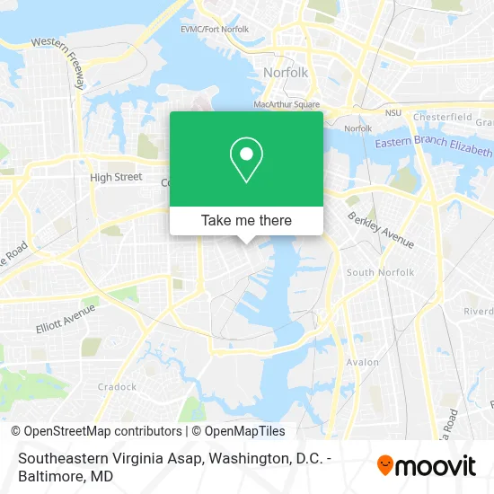 Southeastern Virginia Asap map