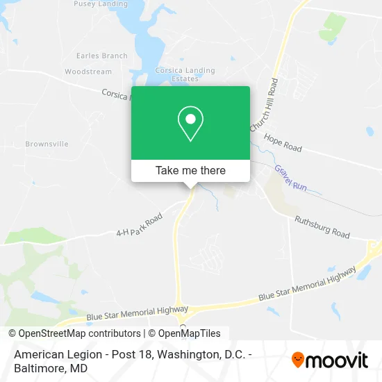 American Legion - Post 18 map