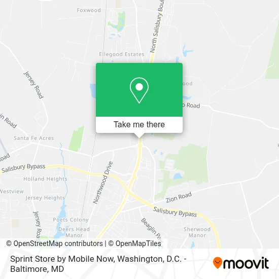 Sprint Store by Mobile Now map