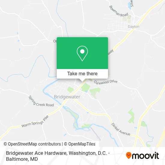 Bridgewater Ace Hardware map