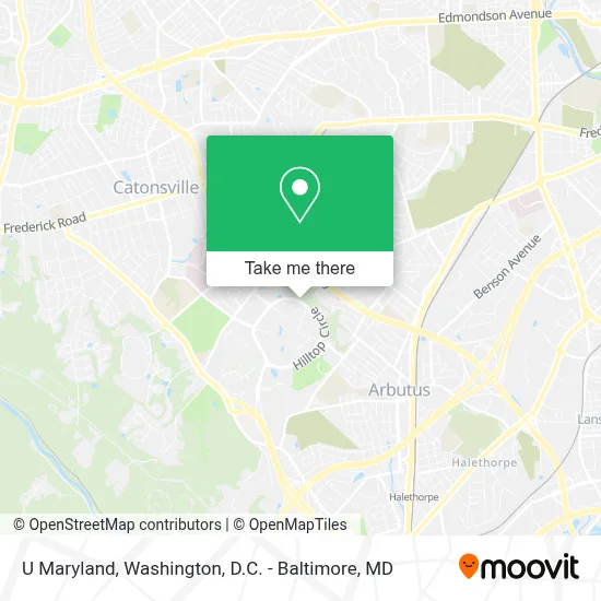 U Maryland map