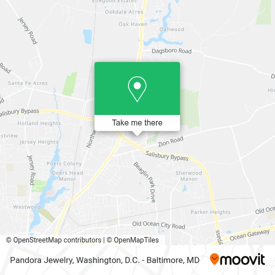 Pandora Jewelry map