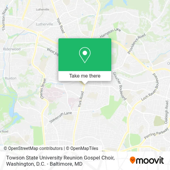 Towson State University Reunion Gospel Choir map
