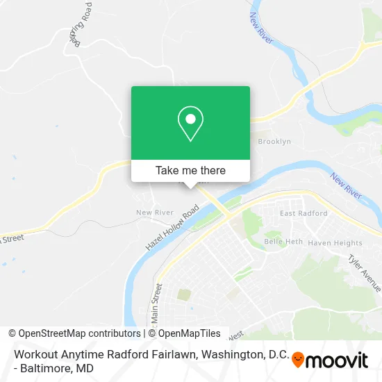 Workout Anytime Radford Fairlawn map
