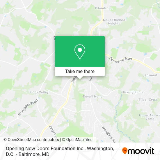 Opening New Doors Foundation Inc. map
