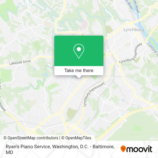 Ryan's Piano Service map