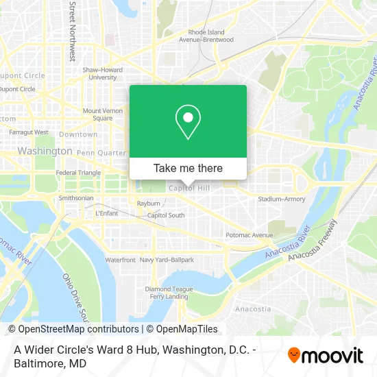 A Wider Circle's Ward 8 Hub map