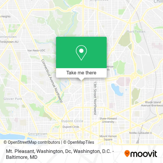 Mt. Pleasant, Washington, Dc map
