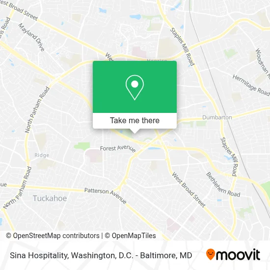 Sina Hospitality map