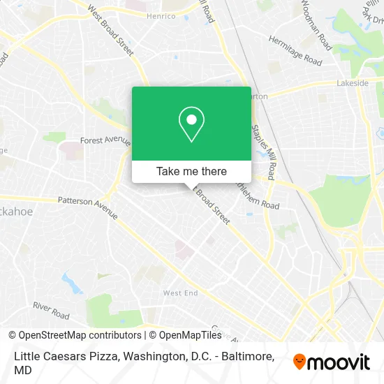 Little Caesars Pizza map