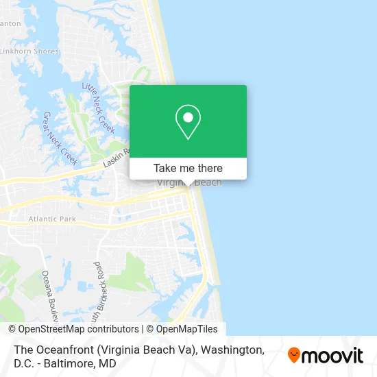 The Oceanfront (Virginia Beach Va) map