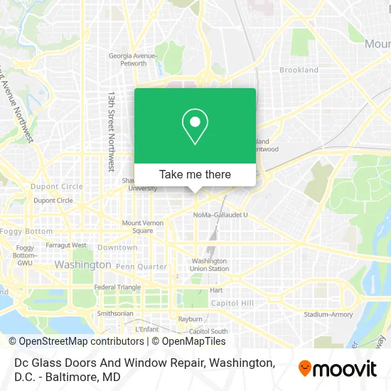 Dc Glass Doors And Window Repair map