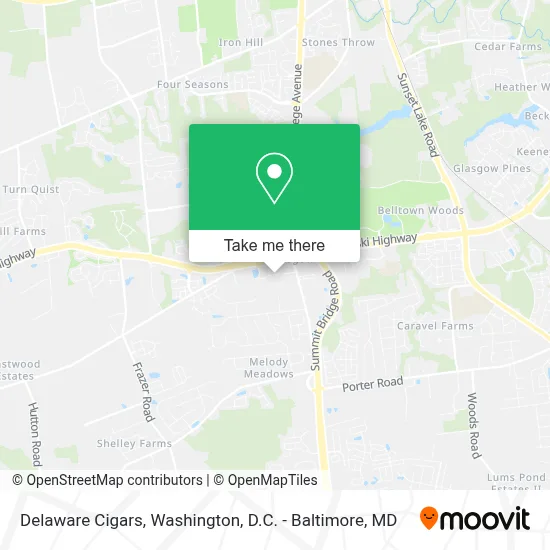 Delaware Cigars map